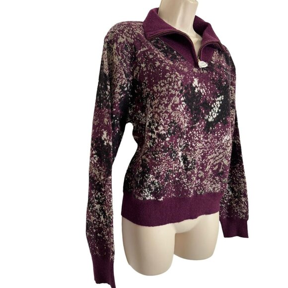 Scotch & Soda Medium Wool Alpaca Blend Half-Zip Pullover Jacquard Sweater NEW - Picture 2 of 14